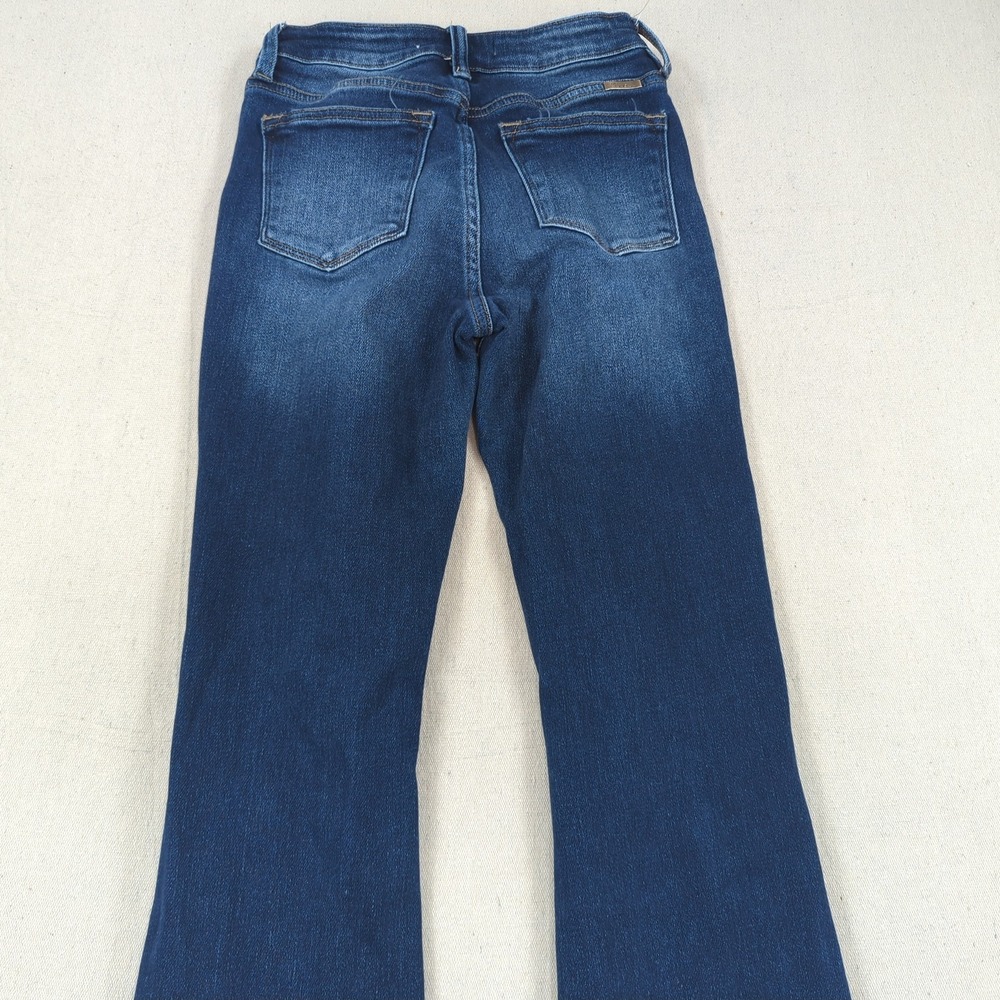 Kancan Jeans Womens 26 Blue Petite Flare Stretch Casual Distressed Button Fly - Picture 13 of 15
